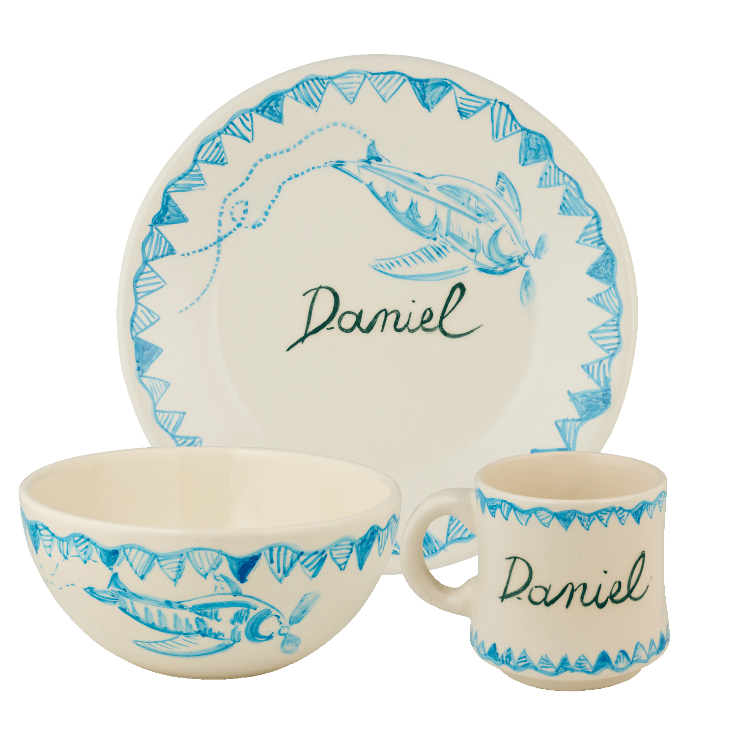 Personalized Turquoise Children’s Set