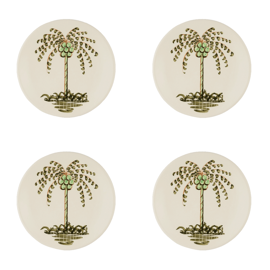 Palm Side Plates, Set of 4