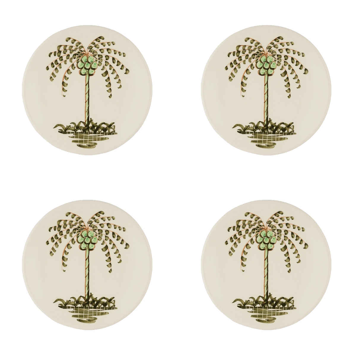 Palm Side Plates, Set of 4