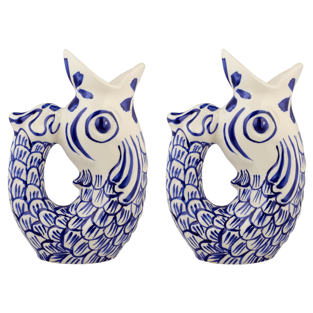 Navy Blue Glug Glug Jugs, Set of 2