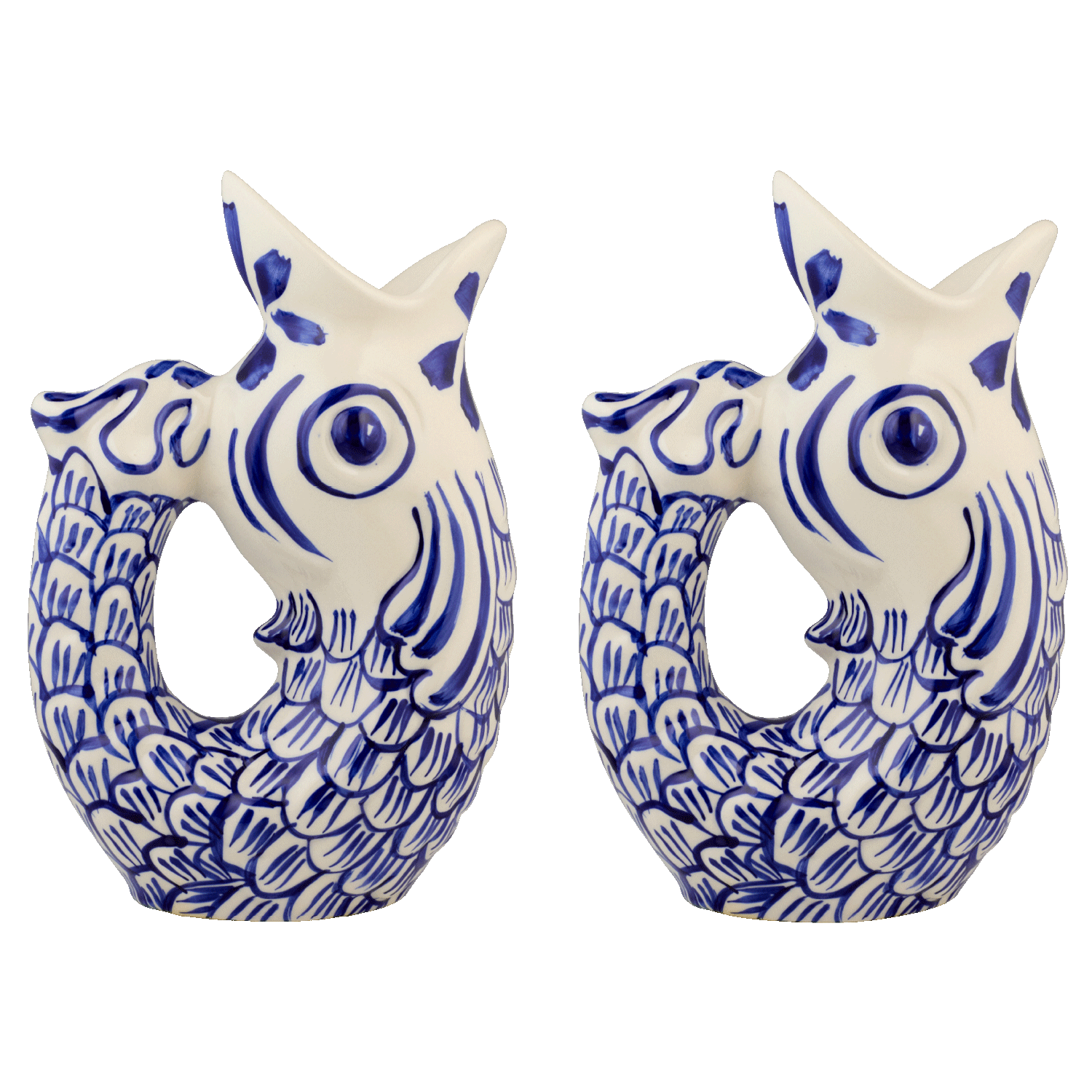 Navy Blue Glug Glug Jugs, Set of 2