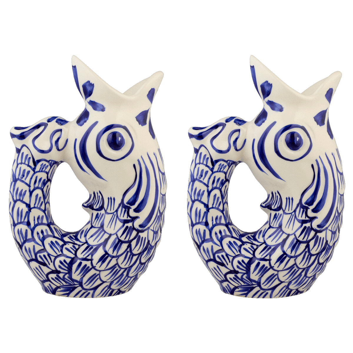 Navy Blue Glug Glug Jugs, Set of 2