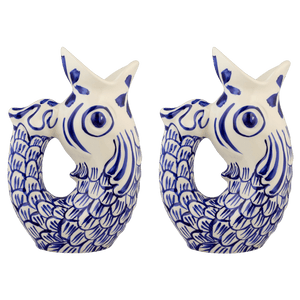 Navy Blue Glug Glug Jugs, Set of 2