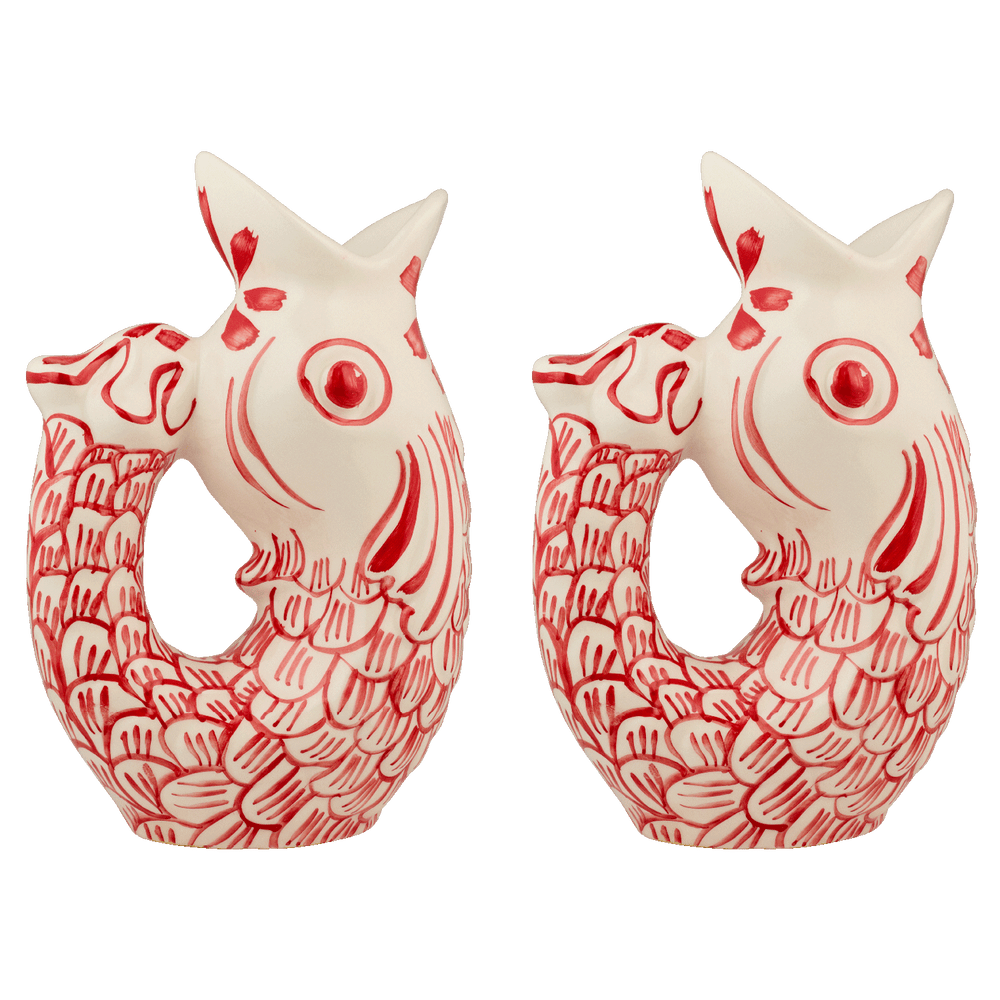 Red Glug Glug Jugs, Set of 2
