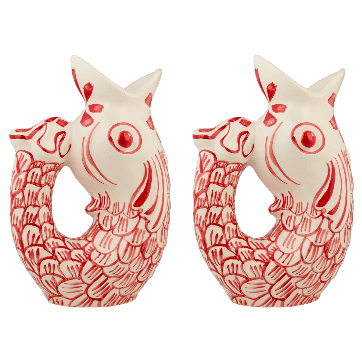 Red Glug Glug Jugs, Set of 2