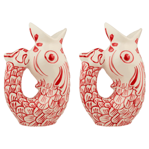 Red Glug Glug Jugs, Set of 2