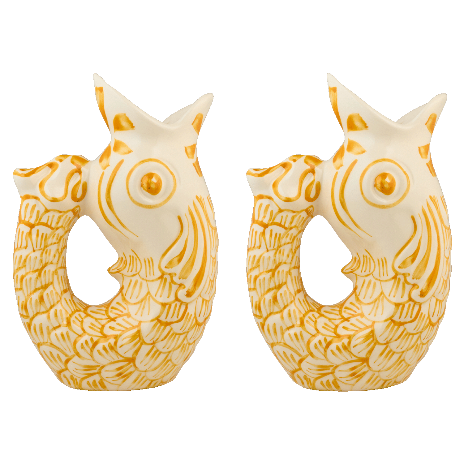 Yellow Glug Glug Jug, Set of 2