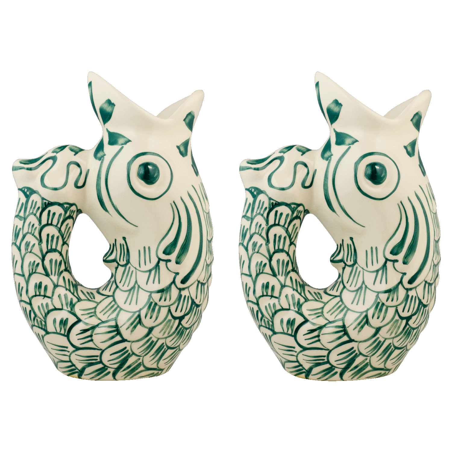 Green Glug Glug Jugs, Set of 2