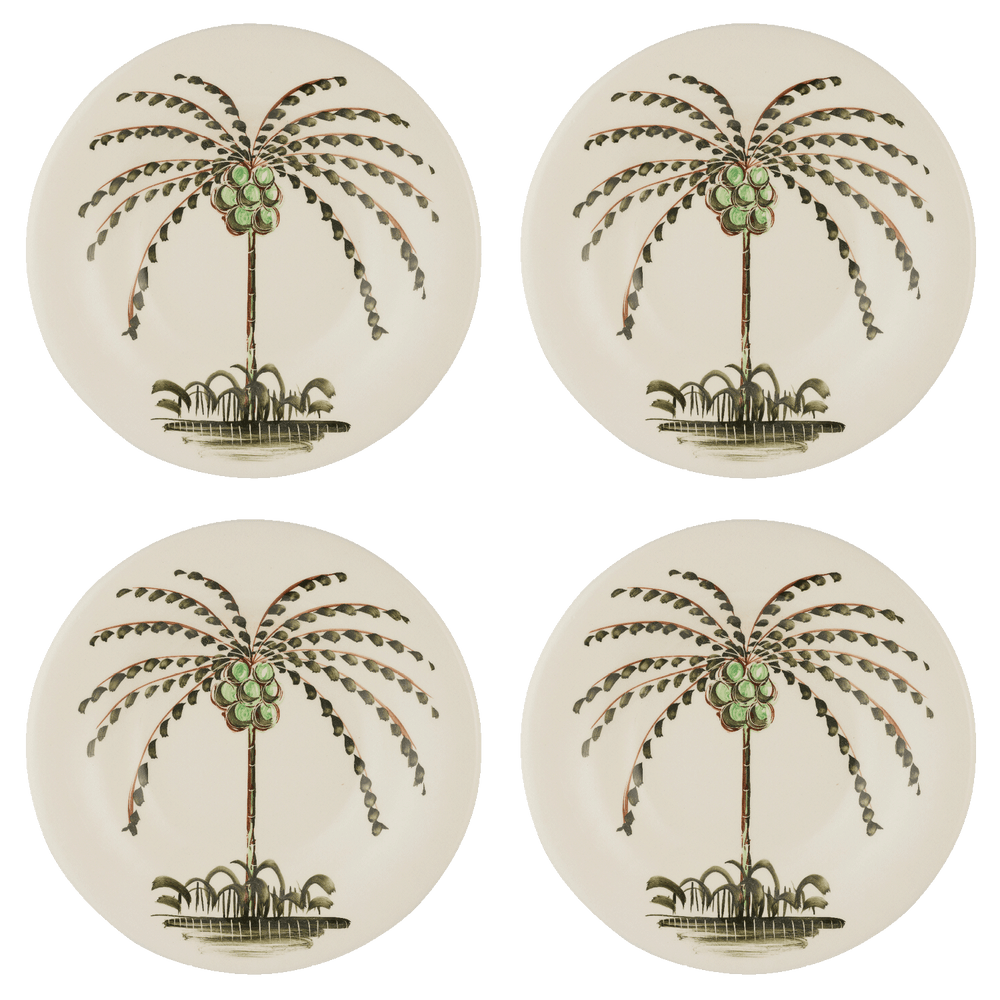 Palm Pasta Plates, Set of 4