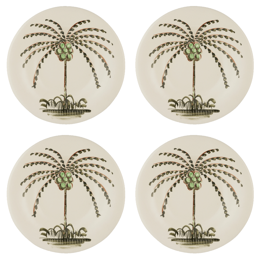 Palm Pasta Plates, Set of 4