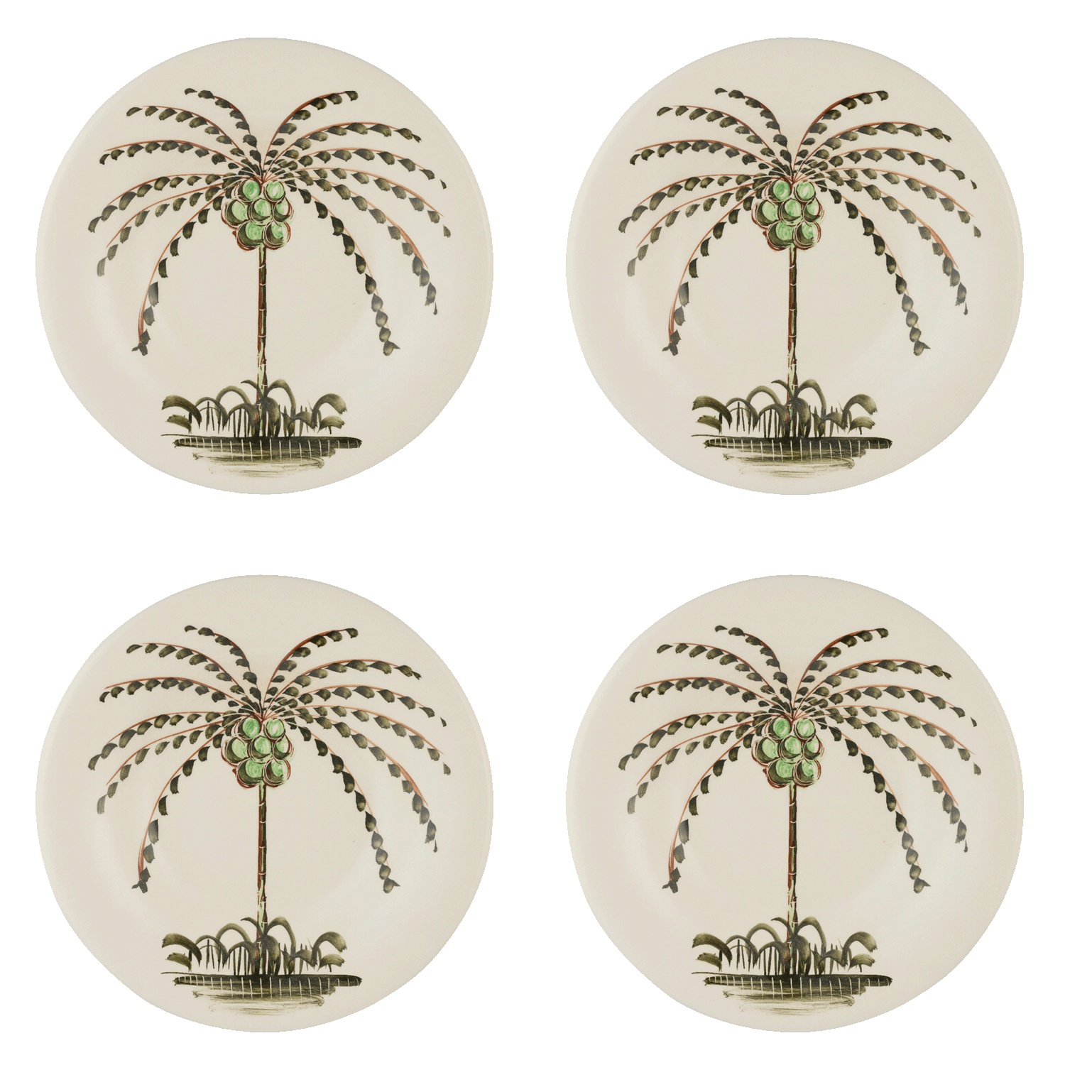 Palm Dinner Plates, Set of 4