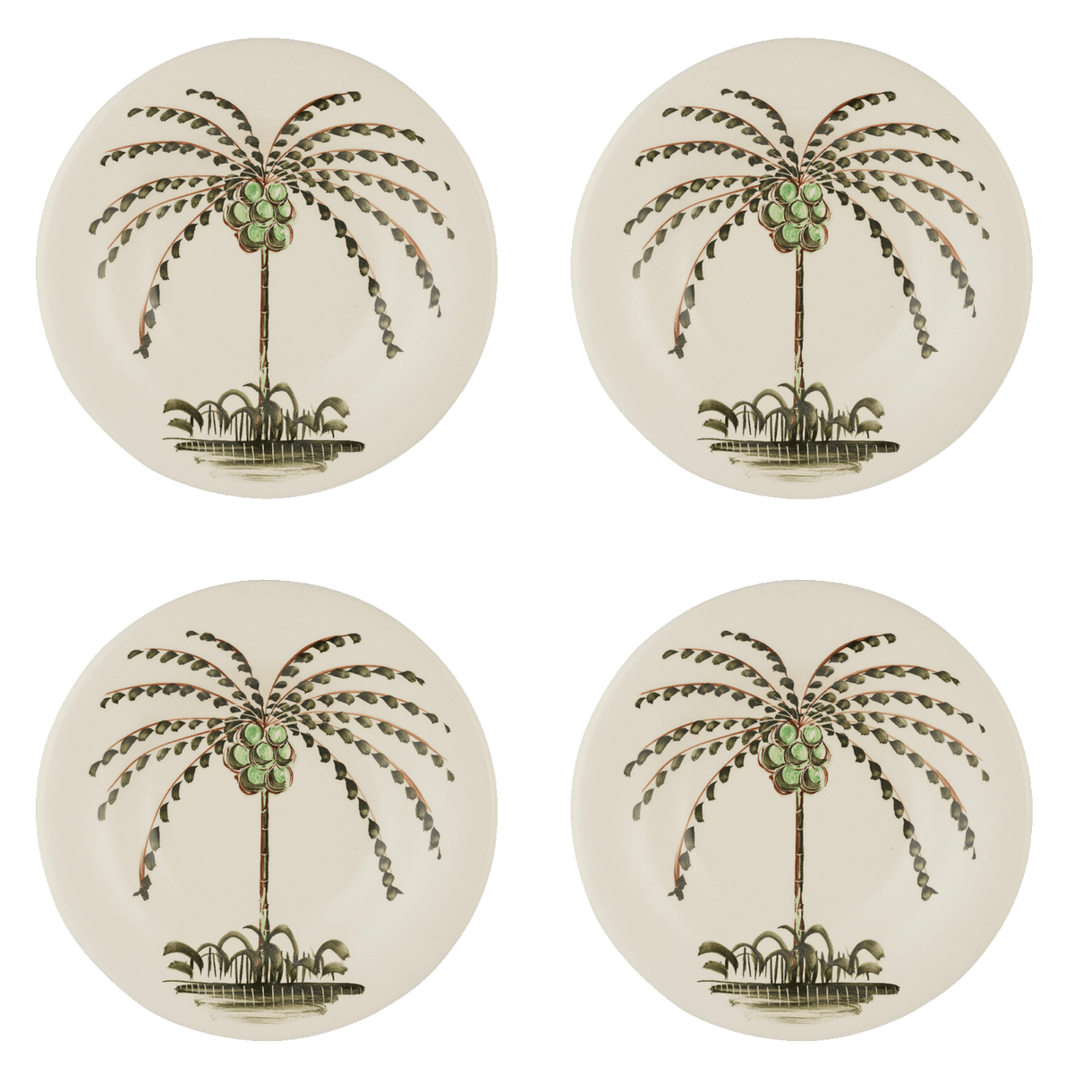 Palm Dinner Plates, Set of 4