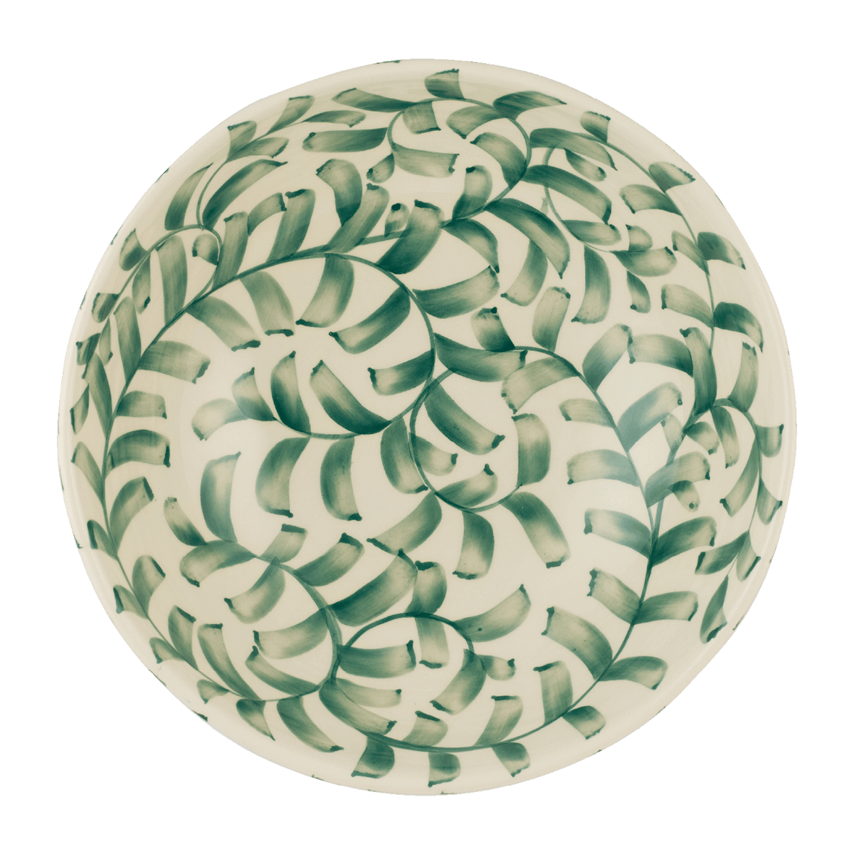 Green Scroll Salad Bowl
