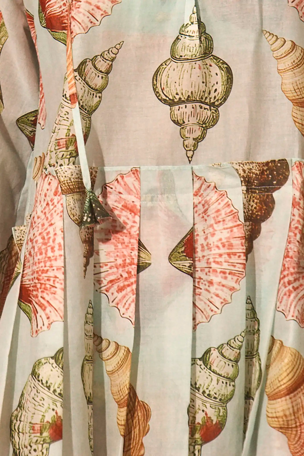 Close up of the Villa Cover Up in Somers Shell Mint.