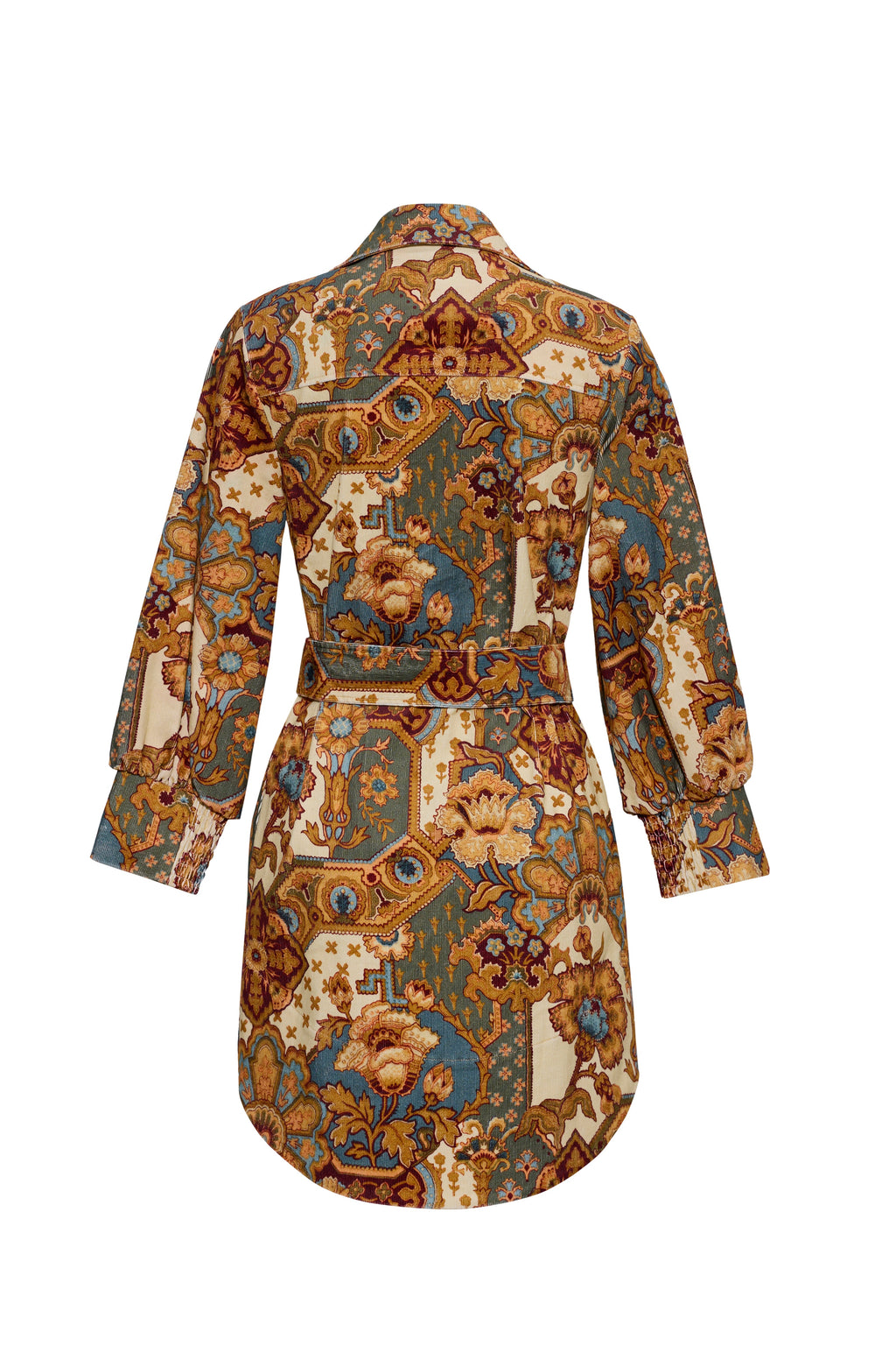Villena Dress in Vintage Patchwork Blue