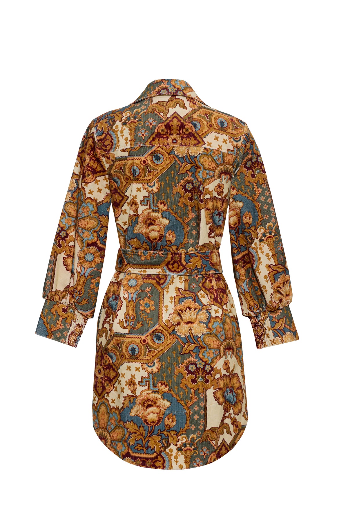 Villena Dress in Vintage Patchwork Blue