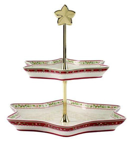 Winter Bakery Delight Tray Stand, Holly in Multi