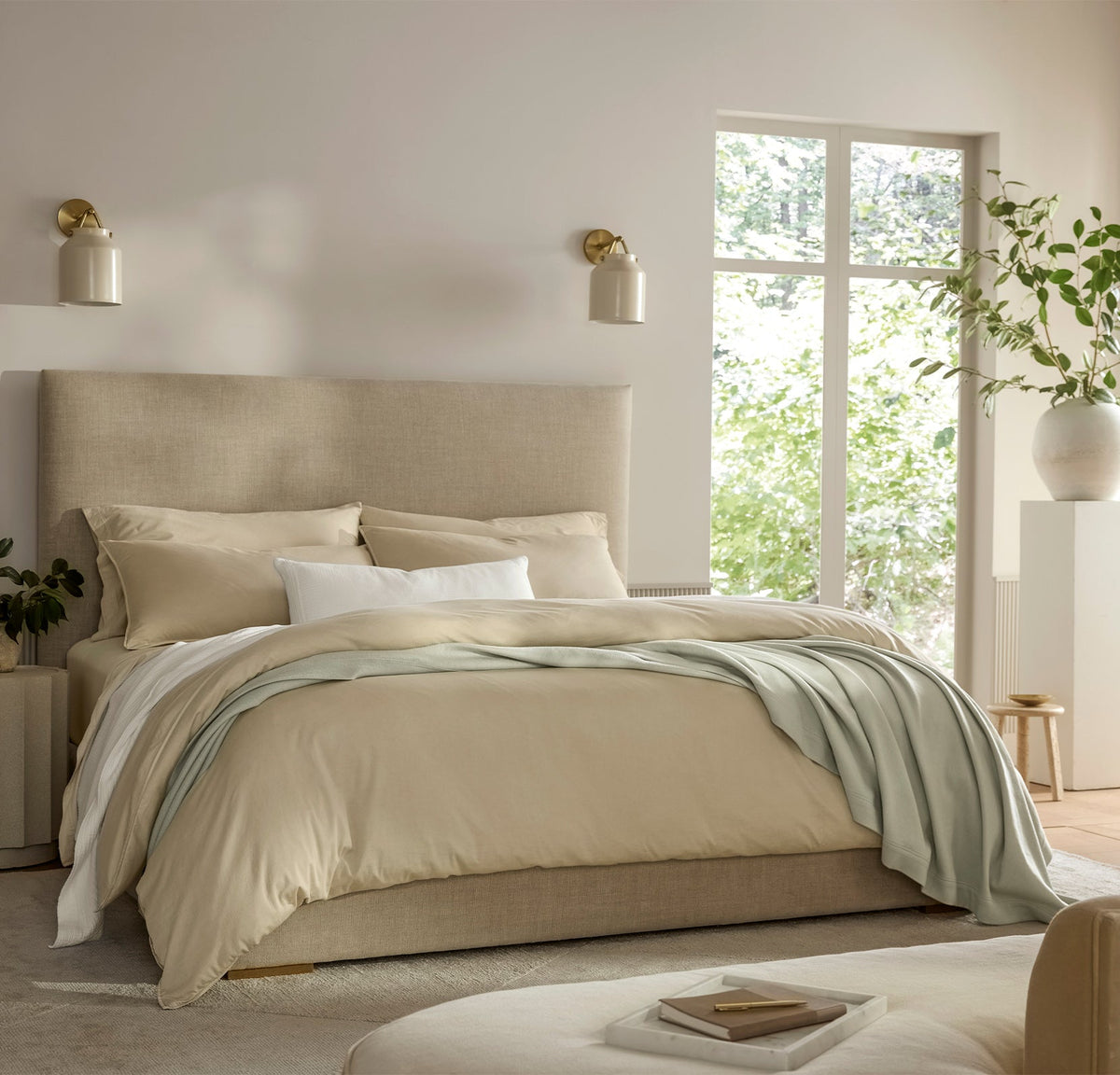 Signature Vintage Washed Duvet Set in Vintage Sand