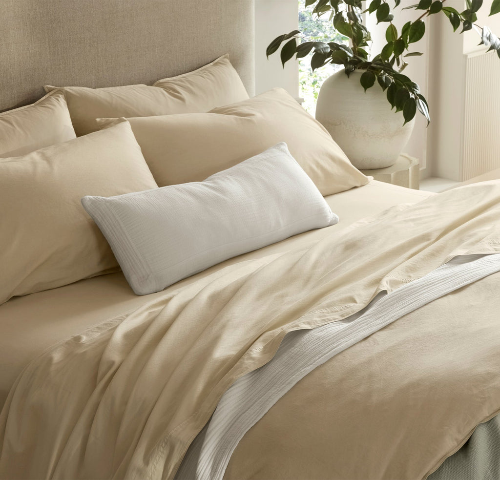 Signature Vintage Washed Sheet Set in Vintage Sand
