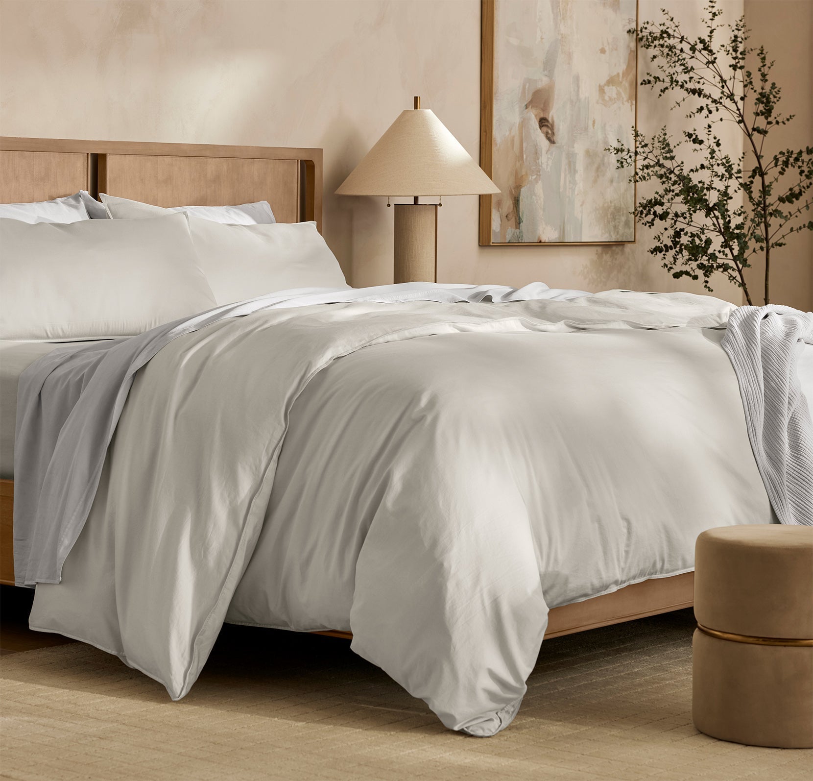 Signature Vintage Washed Duvet Set in Vintage Mist