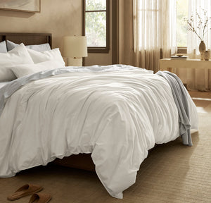 Signature Vintage Washed Duvet Set in Vintage White