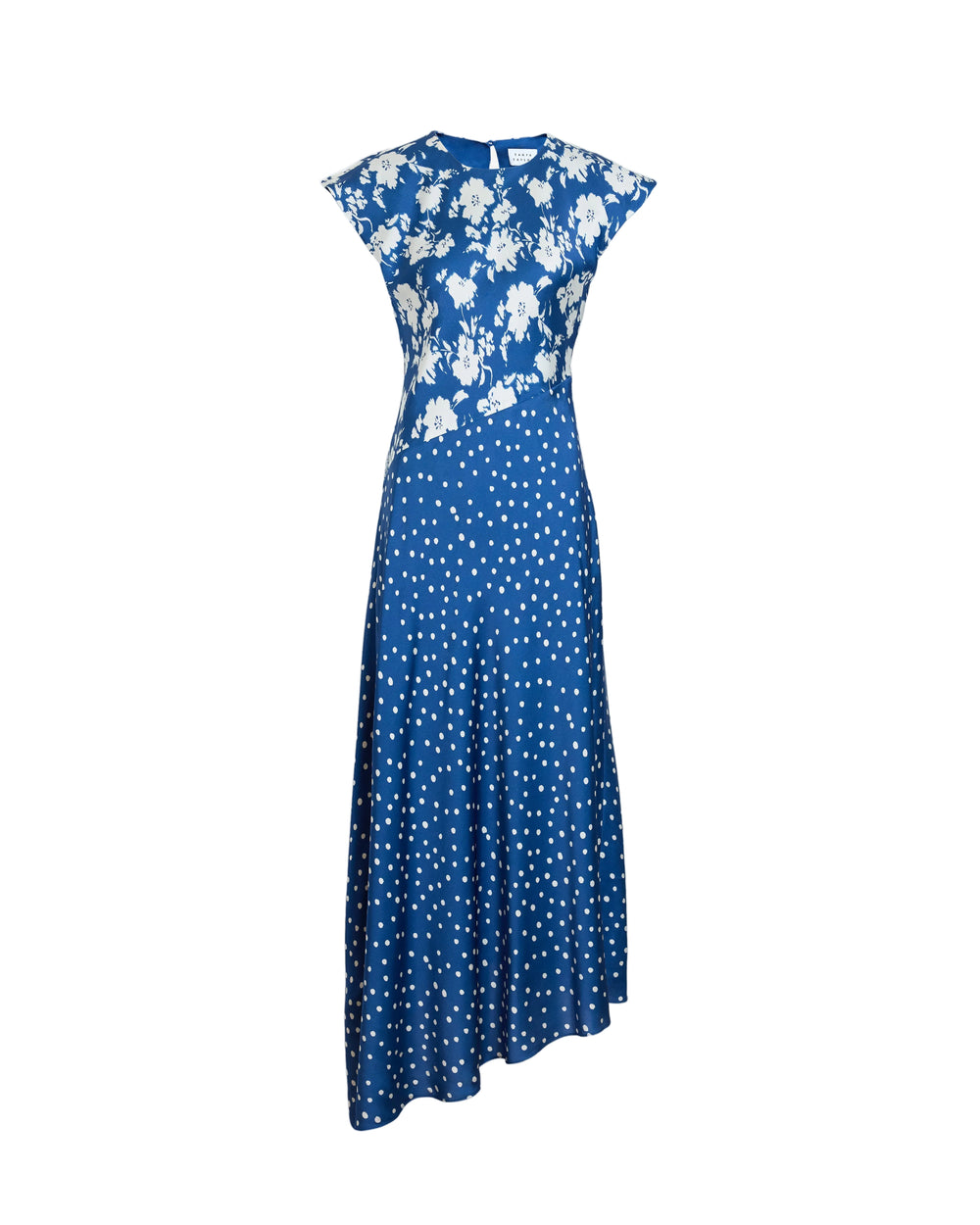 Violeta Dress in French Blue/Cream Multi