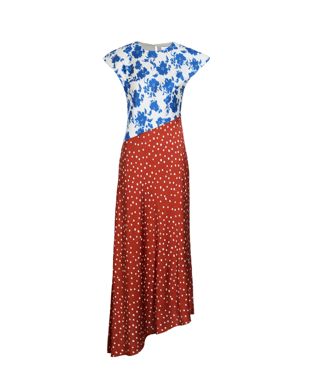 Violeta Dress in Cream/French Blue Multi