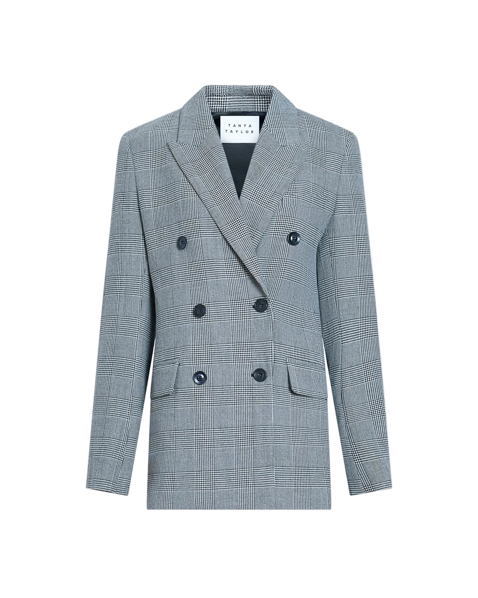 Virginia Blazer in Black/White Plaid