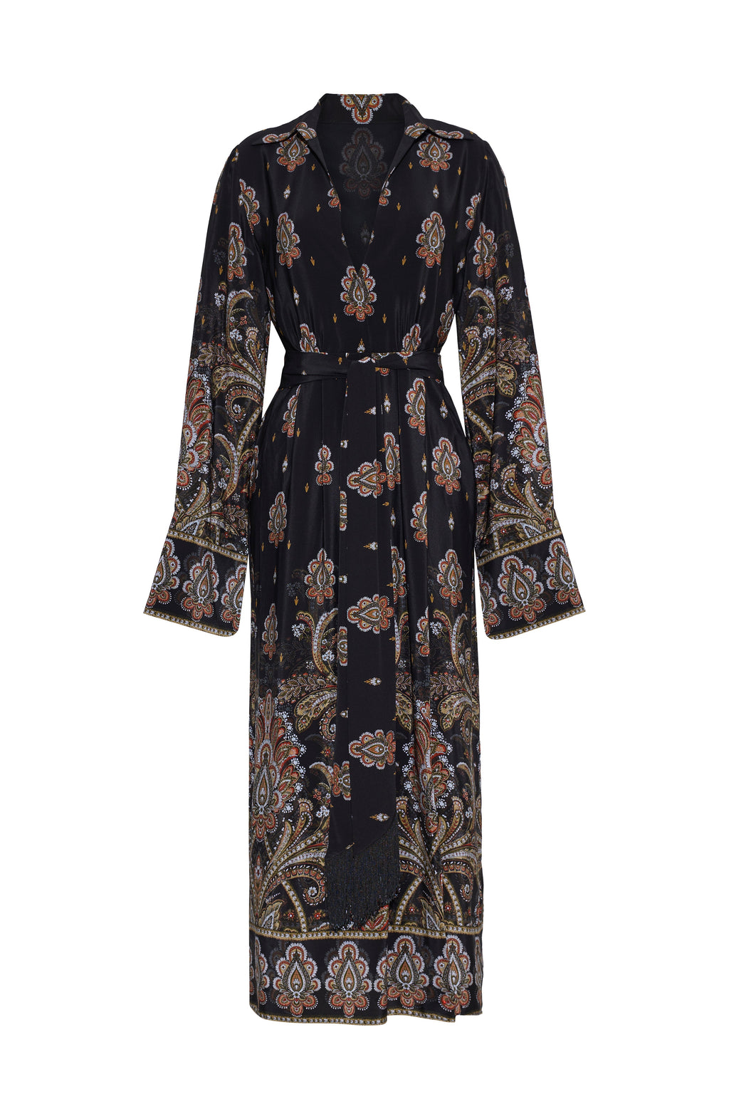 Viv Midi Dress in Castle Paisley Black