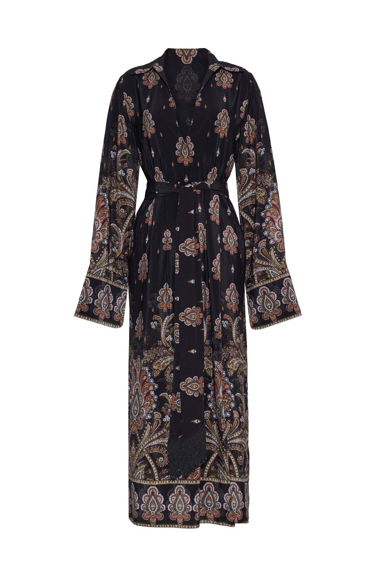 Viv Midi Dress in Castle Paisley Black