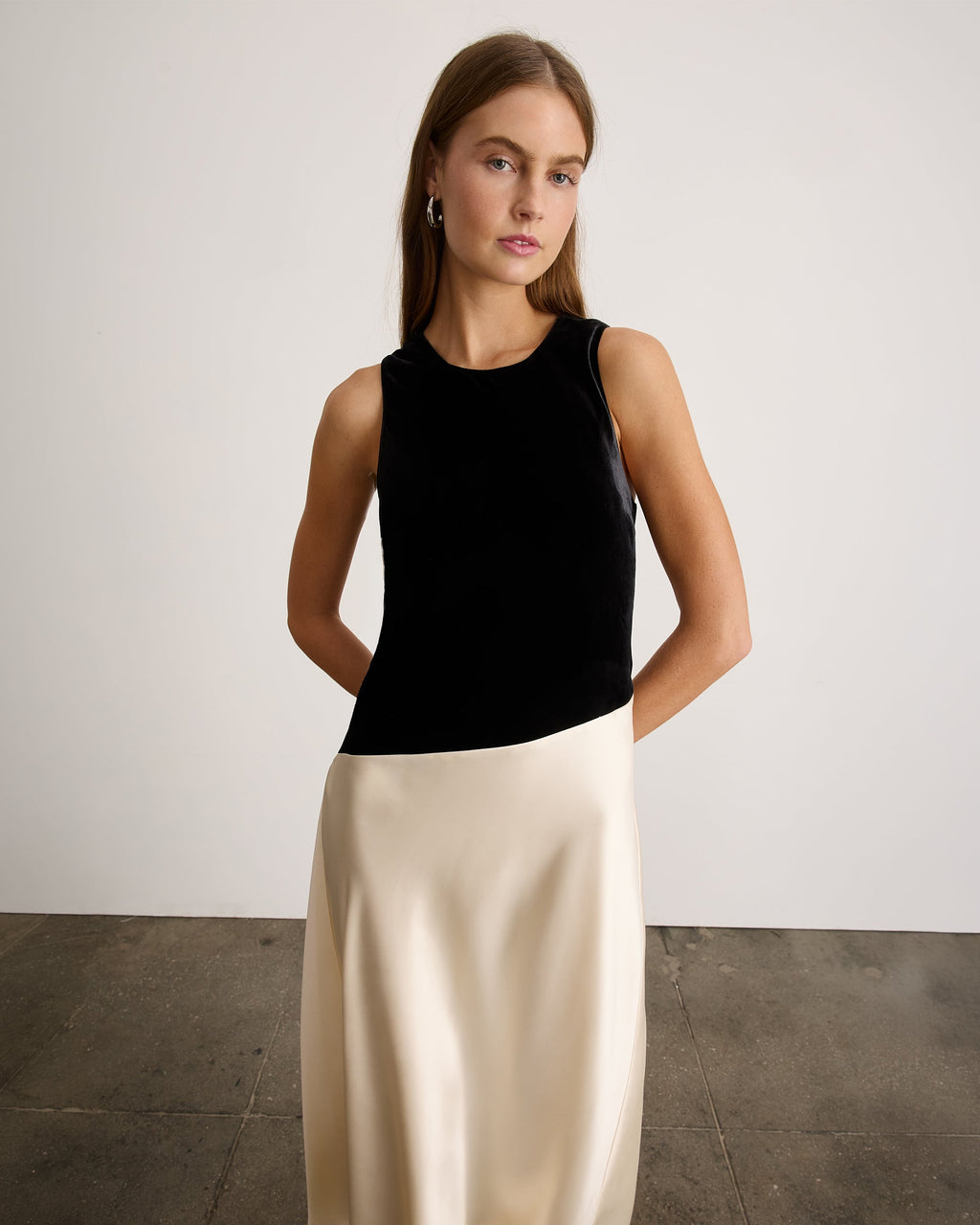 Vivian Gown in Black/Ivory