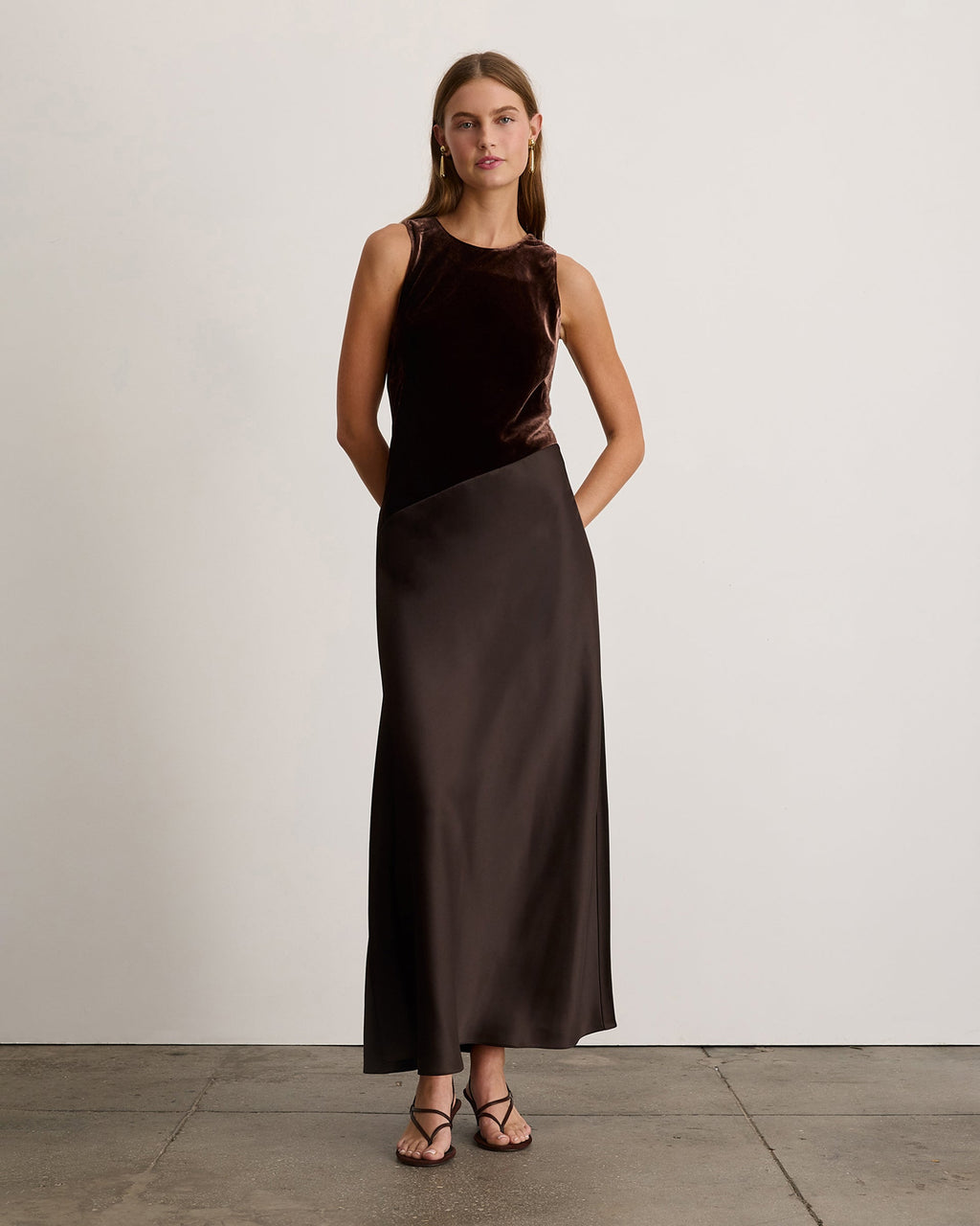 Vivian Gown in Dark Fig