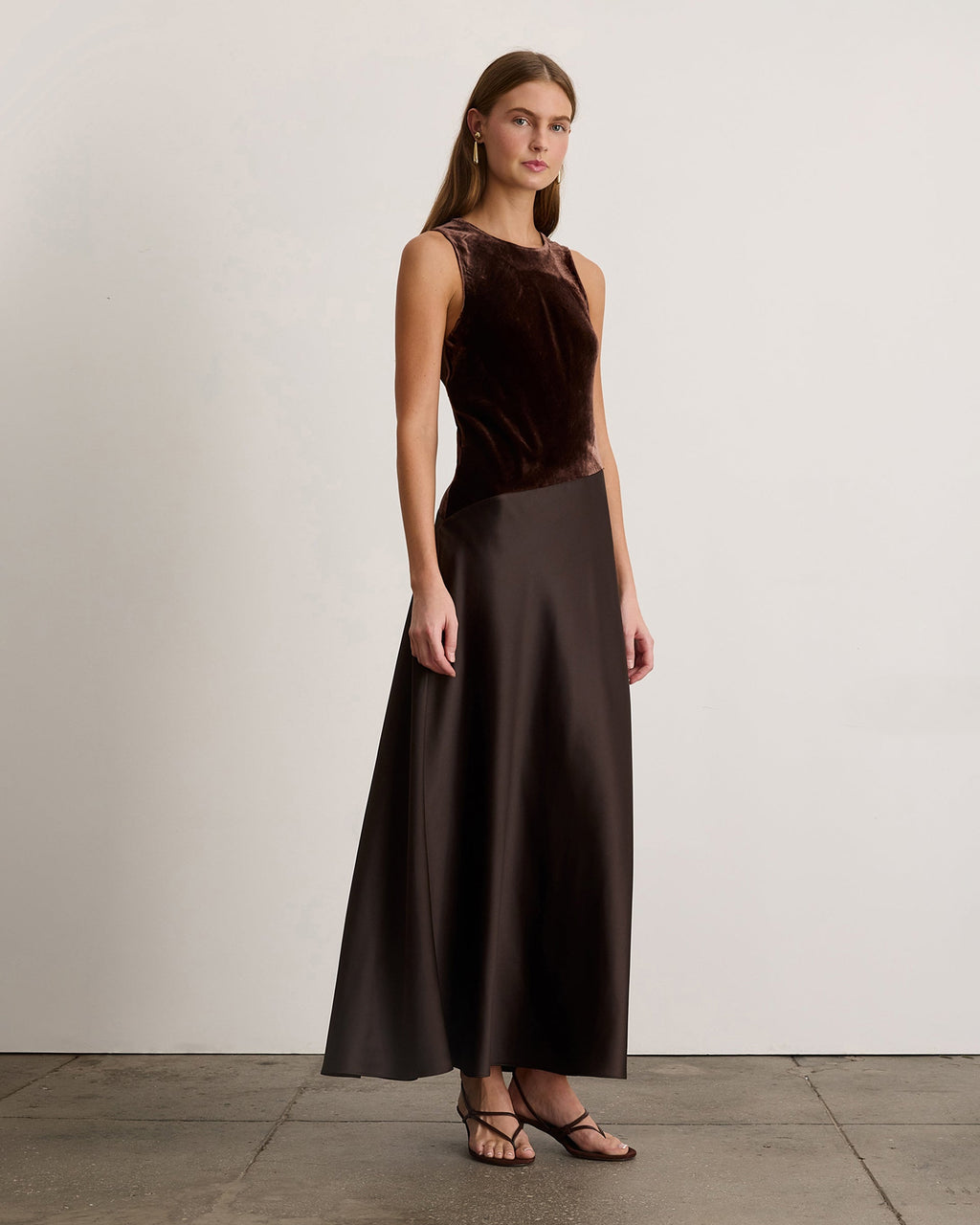 Vivian Gown in Dark Fig