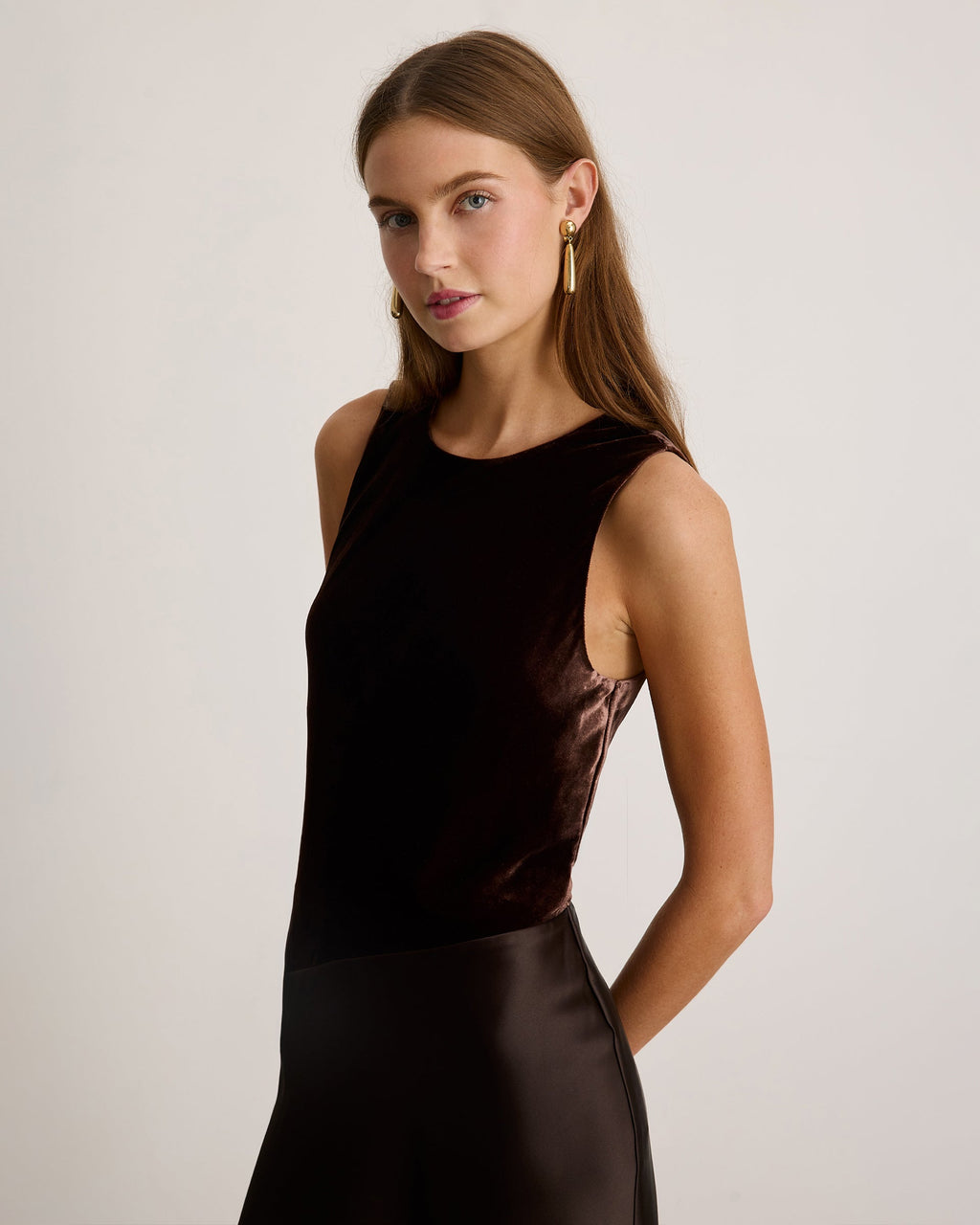 Vivian Gown in Dark Fig
