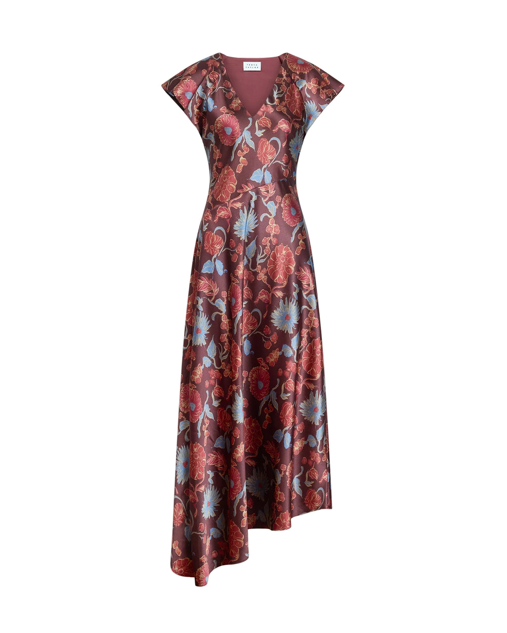 Violeta V-Neck Dress in Deep Redwood Floral