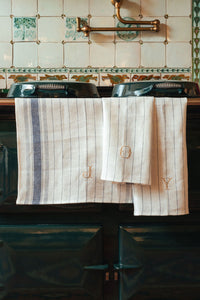 Kitchen Towels in French Blue, Set of 3