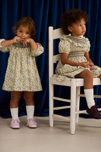 Ines Dress in Yellow Floral