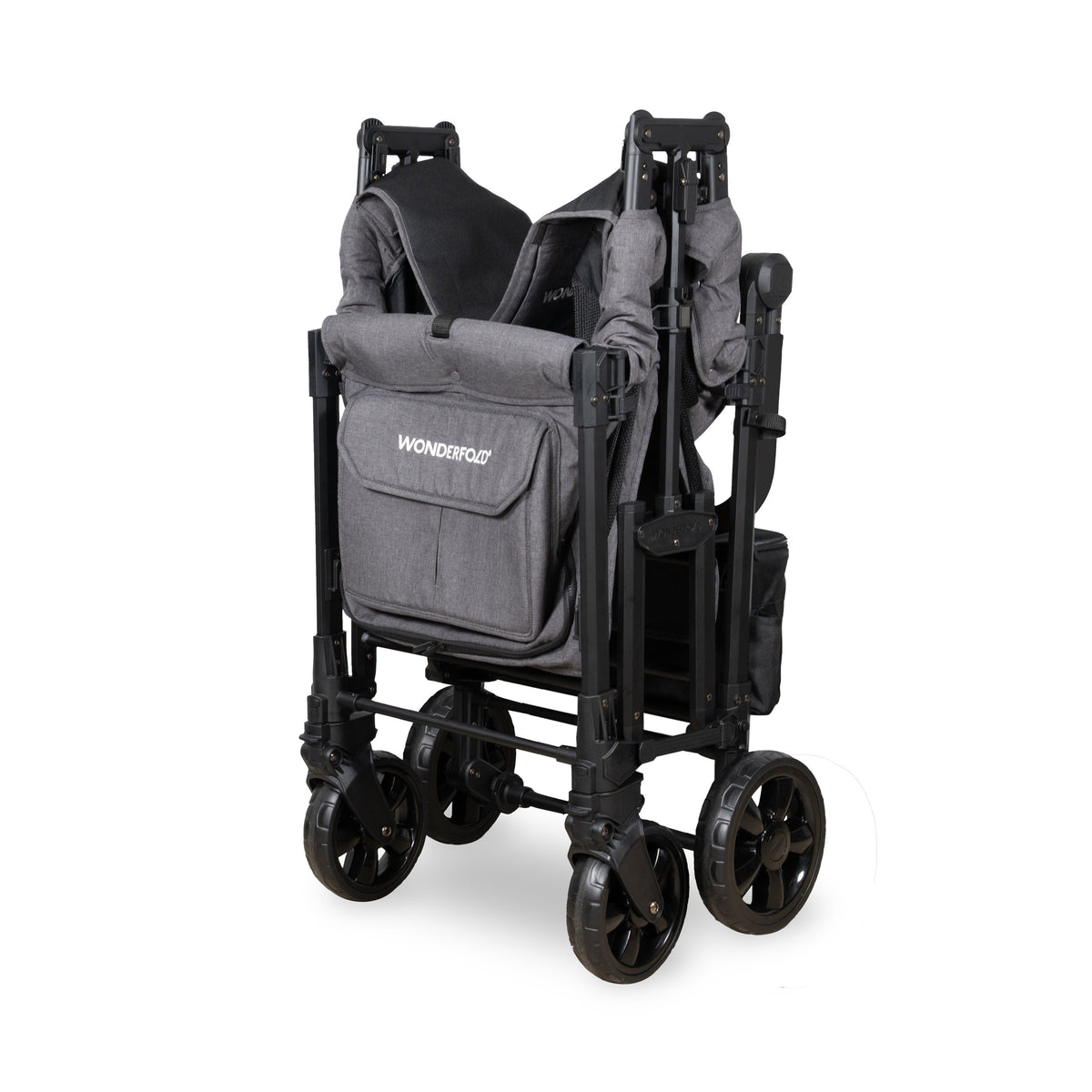 WonderFold W Elite Pro Stroller Wagon 2-Seater in Charcoal Gray