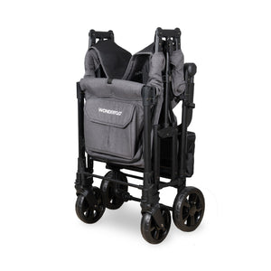 WonderFold W Elite Pro Stroller Wagon 2-Seater in Charcoal Gray