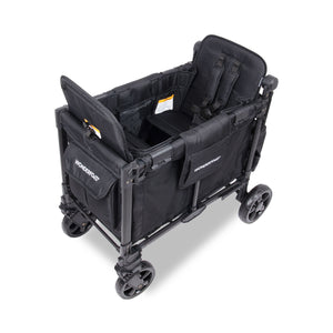 WonderFold W Elite Pro Stroller Wagon 2-Seater in Jet Black