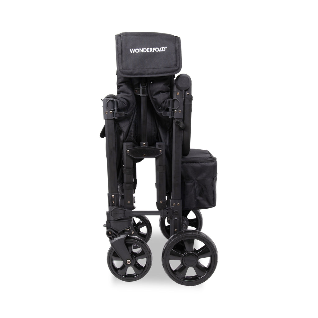WonderFold W Elite Pro Stroller Wagon 2-Seater in Jet Black