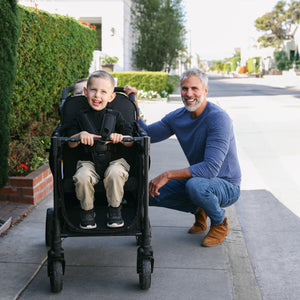 WonderFold W Elite Pro Stroller Wagon 2-Seater in Jet Black