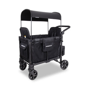 WonderFold W Elite Pro Stroller Wagon 2-Seater in Jet Black