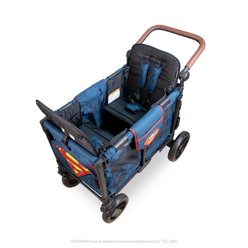 WonderFold W Luxe Pro Stroller Wagon 2-Seater in Superman