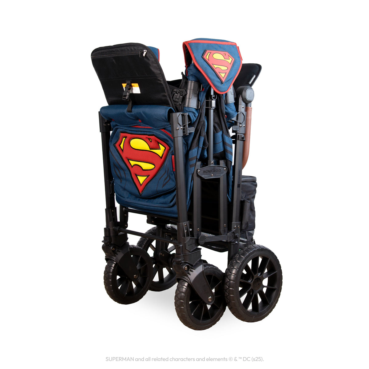 WonderFold W Luxe Pro Stroller Wagon 2-Seater in Superman