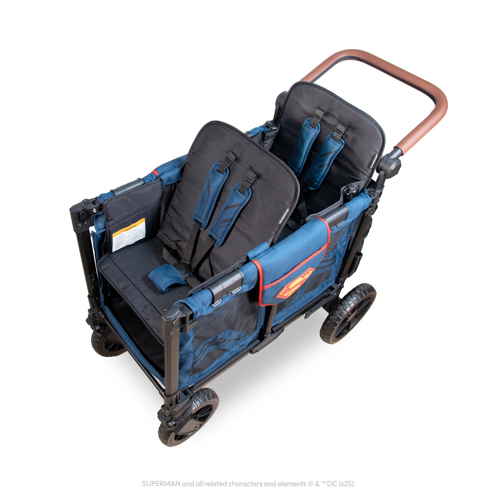 WonderFold W Luxe Pro Stroller Wagon 2-Seater in Superman