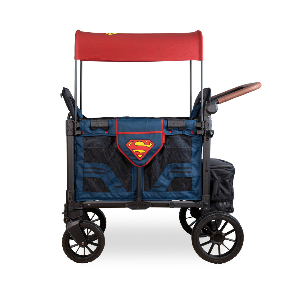WonderFold W Luxe Pro Stroller Wagon 2-Seater in Superman
