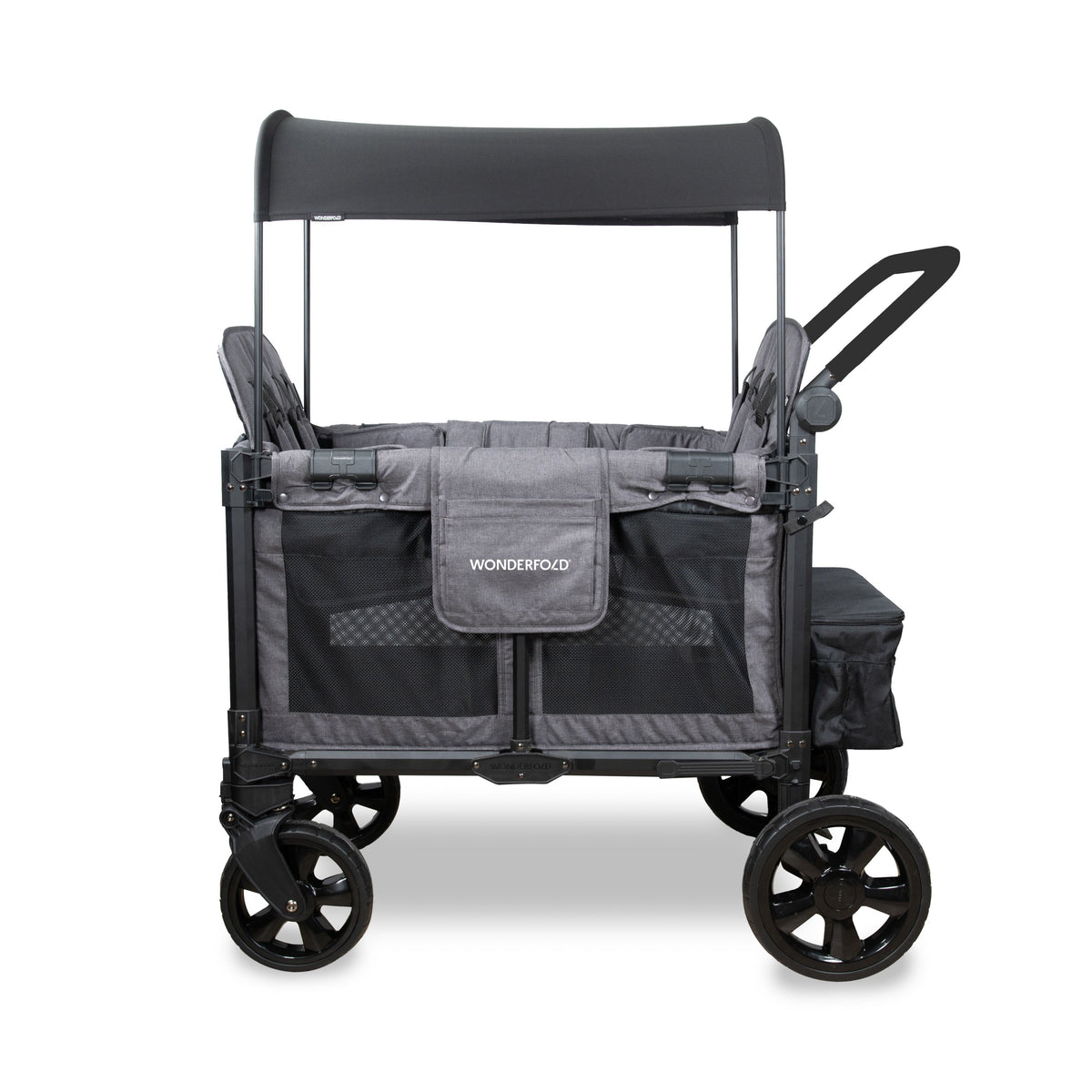 WonderFold W Elite Pro Stroller Wagon 4-Seater in Charcoal Gray