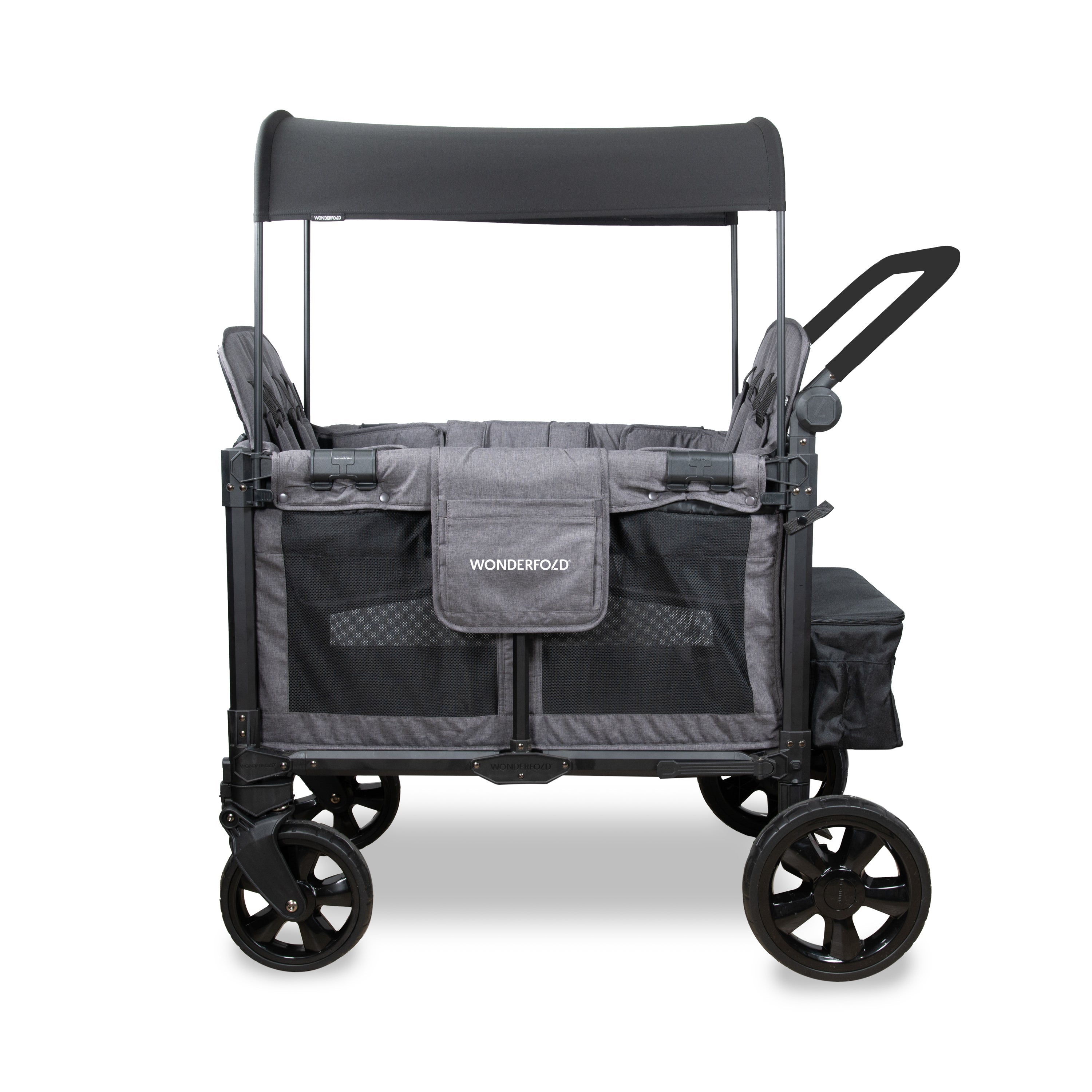 WonderFold W Elite Pro Stroller Wagon 4-Seater in Charcoal Gray