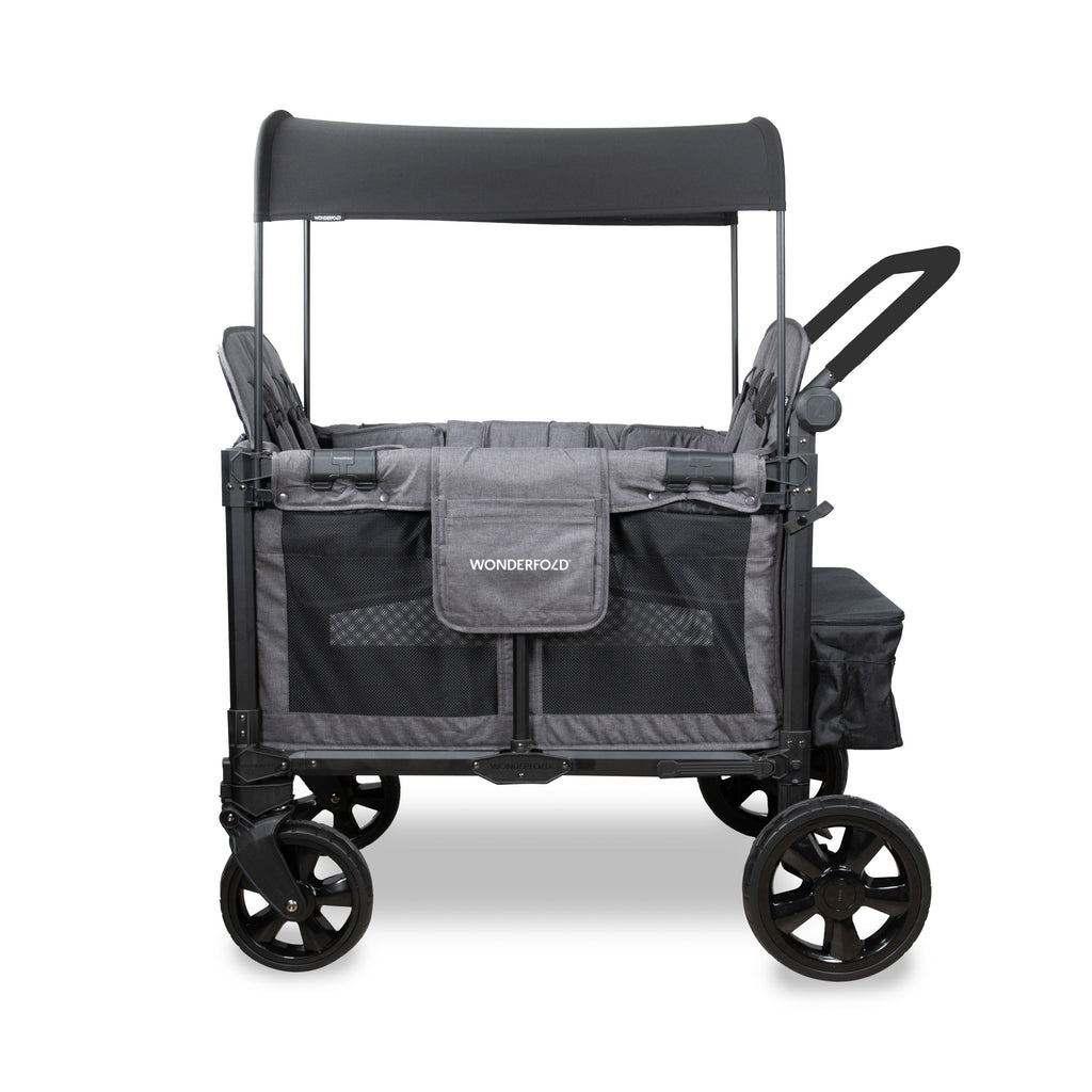 WonderFold W Elite Pro Stroller Wagon 4-Seater in Charcoal Gray